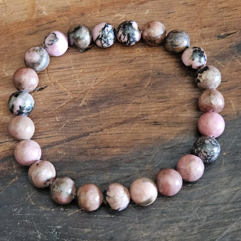 Bracelet Rhodonite perles 04 - 06 - 08 mm – Image 4