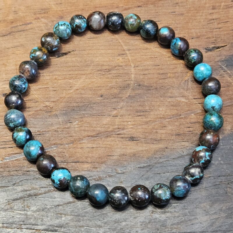 Bracelet Chrysocolle  perles de 06 mm Congo – Image 2